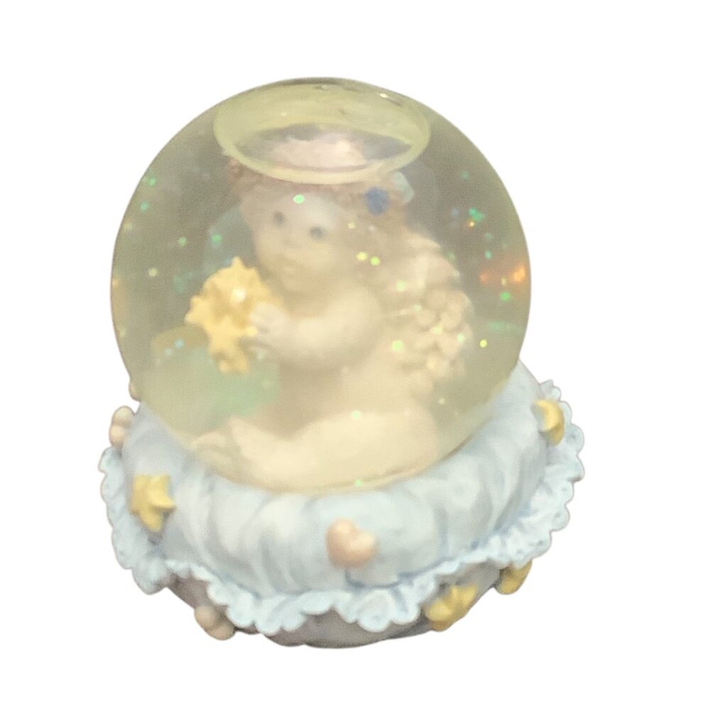 Vtg Westland Dreamsicle Angel Snow Globe Figurine Cast Art‎ Industries 3" #D6506